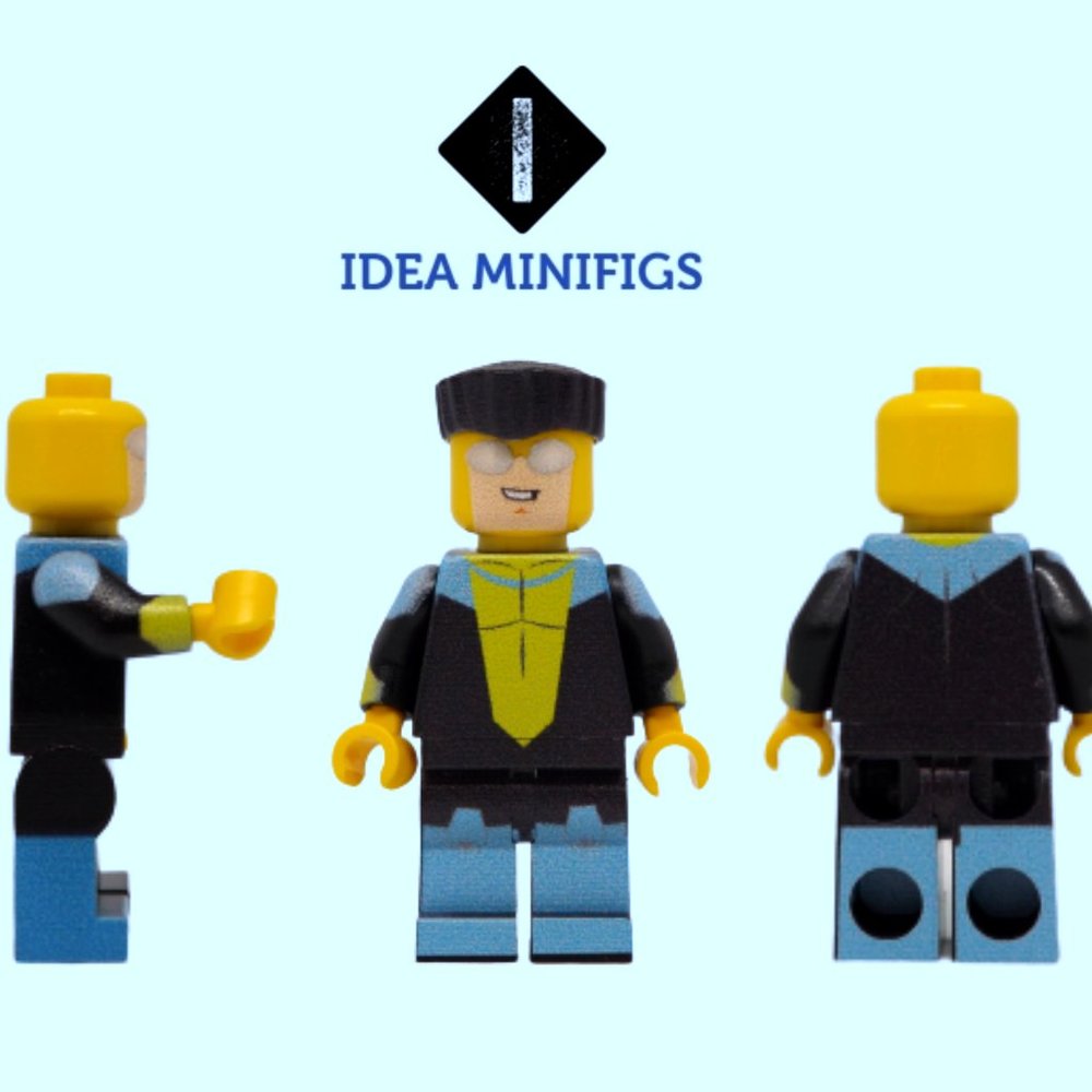 Invincible Mark Grayson Custom UV Print Design on Lego Minifigure